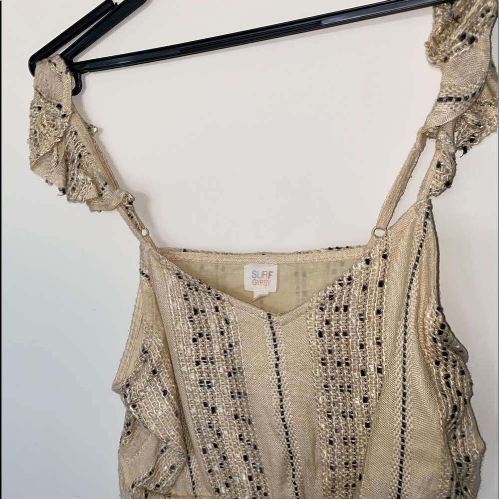 Tan tank top, never worn , SIZE M